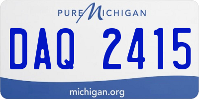MI license plate DAQ2415