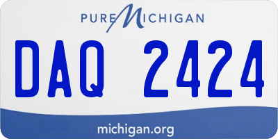 MI license plate DAQ2424