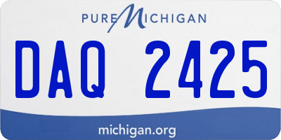 MI license plate DAQ2425