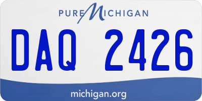 MI license plate DAQ2426