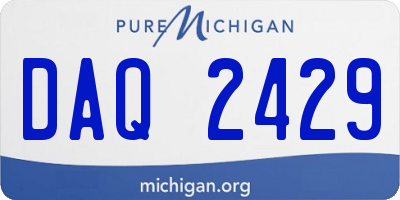 MI license plate DAQ2429