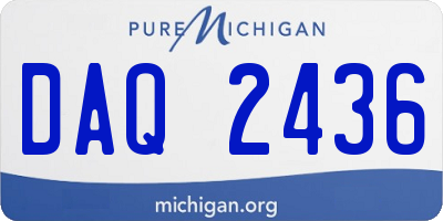 MI license plate DAQ2436