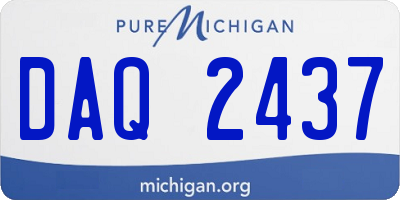MI license plate DAQ2437
