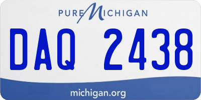 MI license plate DAQ2438