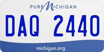 MI license plate DAQ2440