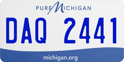 MI license plate DAQ2441