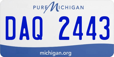 MI license plate DAQ2443
