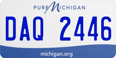 MI license plate DAQ2446