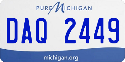 MI license plate DAQ2449