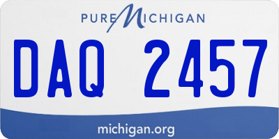 MI license plate DAQ2457