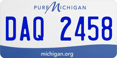 MI license plate DAQ2458