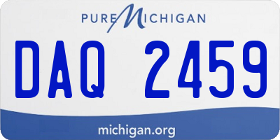 MI license plate DAQ2459