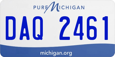 MI license plate DAQ2461