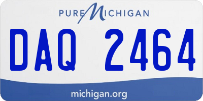 MI license plate DAQ2464