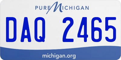 MI license plate DAQ2465
