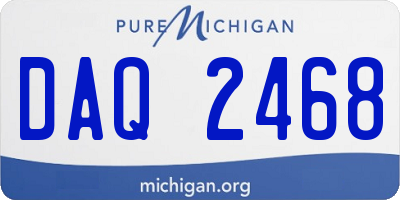 MI license plate DAQ2468