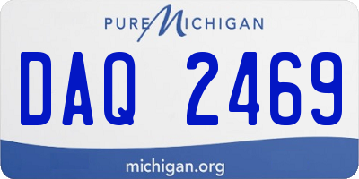 MI license plate DAQ2469