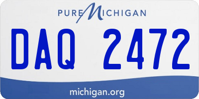 MI license plate DAQ2472