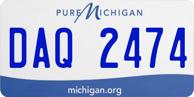 MI license plate DAQ2474