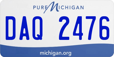 MI license plate DAQ2476