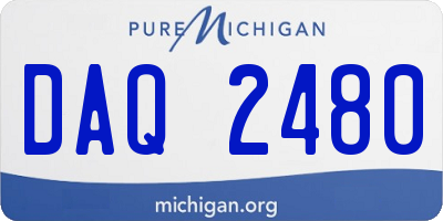MI license plate DAQ2480