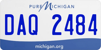 MI license plate DAQ2484
