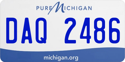 MI license plate DAQ2486