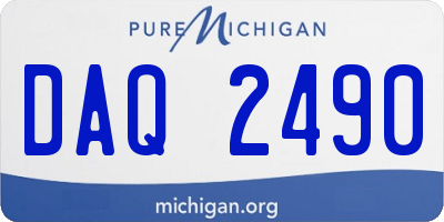 MI license plate DAQ2490