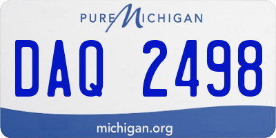 MI license plate DAQ2498