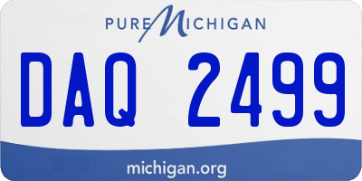 MI license plate DAQ2499