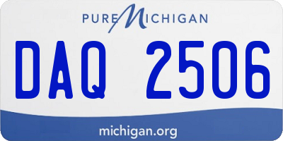 MI license plate DAQ2506