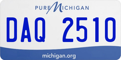 MI license plate DAQ2510