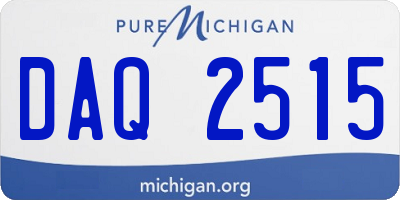 MI license plate DAQ2515