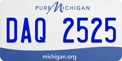 MI license plate DAQ2525