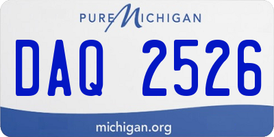 MI license plate DAQ2526
