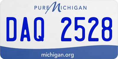 MI license plate DAQ2528