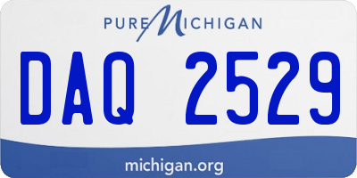MI license plate DAQ2529