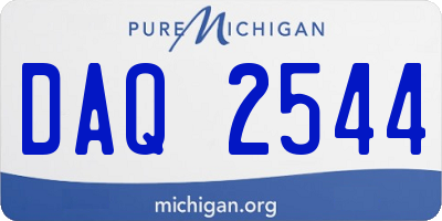 MI license plate DAQ2544