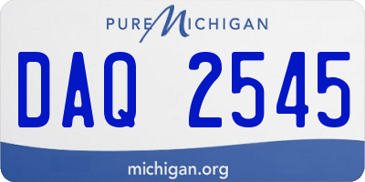 MI license plate DAQ2545