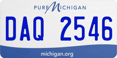 MI license plate DAQ2546