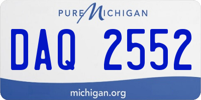 MI license plate DAQ2552
