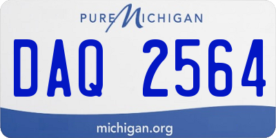 MI license plate DAQ2564