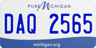 MI license plate DAQ2565