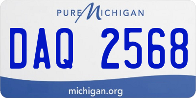 MI license plate DAQ2568