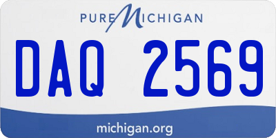 MI license plate DAQ2569