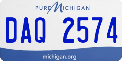 MI license plate DAQ2574