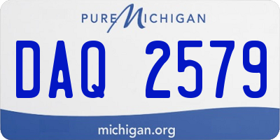 MI license plate DAQ2579