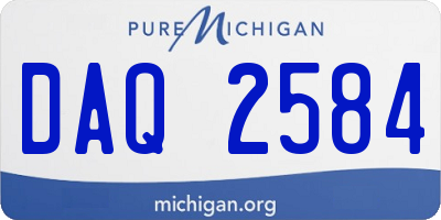 MI license plate DAQ2584