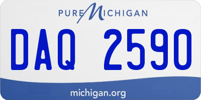 MI license plate DAQ2590