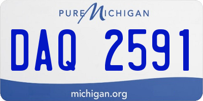 MI license plate DAQ2591